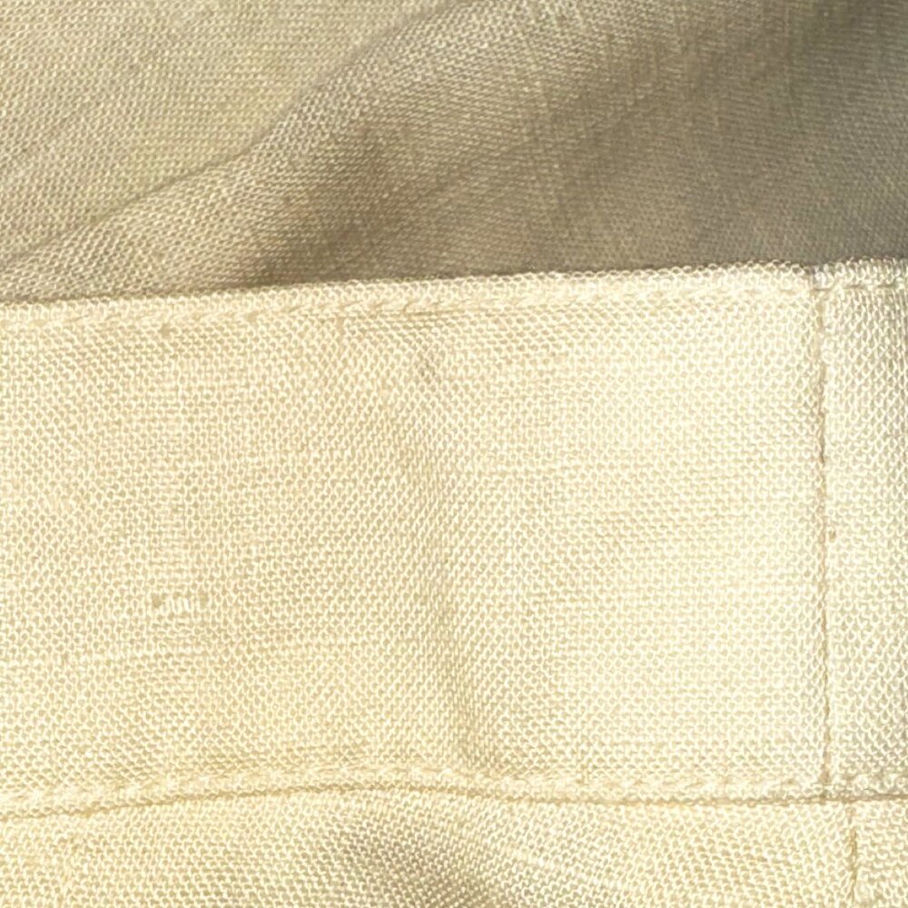 Vintage Linen Blend Pleated Midi Pencil Skirt (4) - Picture 8 of 8